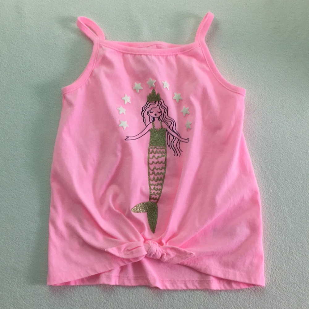 🧜🏽‍♀️ Pink Mermaid Tie-Front Tank Top by Carter’s 🧜🏻‍♀️
